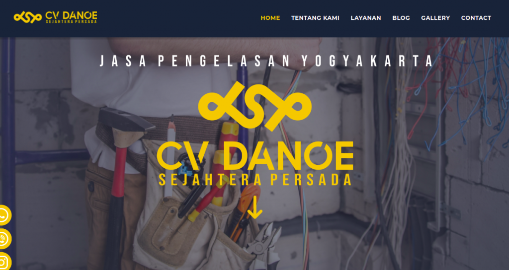 Web resmi CV Danoe Sejahtera Persada. sumber : Google