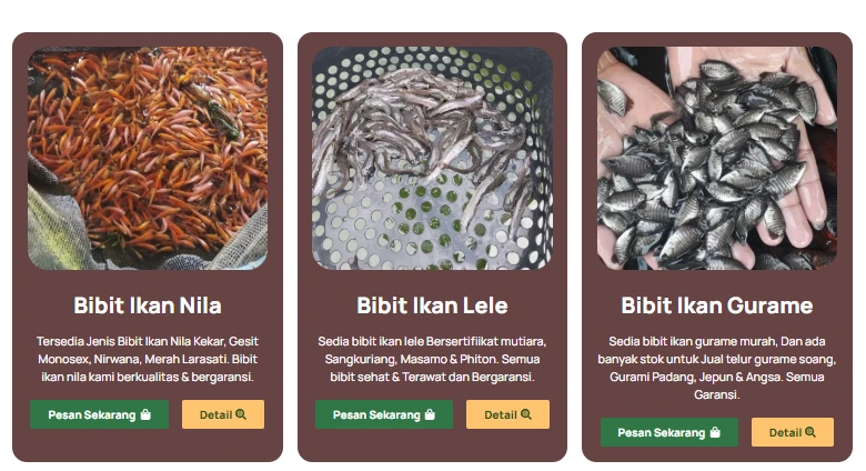Ragam bibit Farm Nabila. Sumber: farmnabila.com