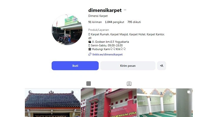Dimensi Karpet, Sumber: instagram @dimensikarpet
