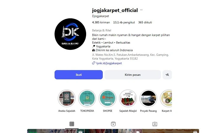Jogja Karpet, Sumber: instagram @jogjakarpet_official