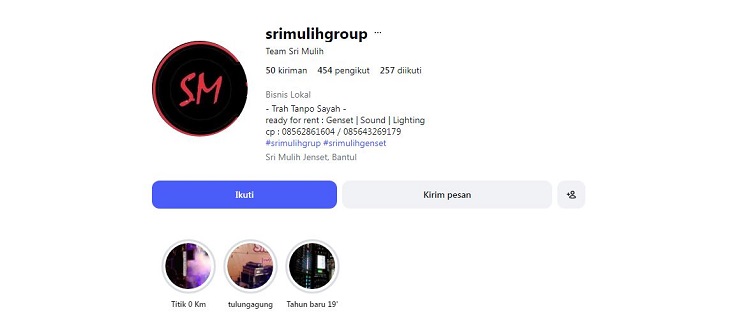 Sri Mulih Group, Sumber: instagram @srimulihgroup